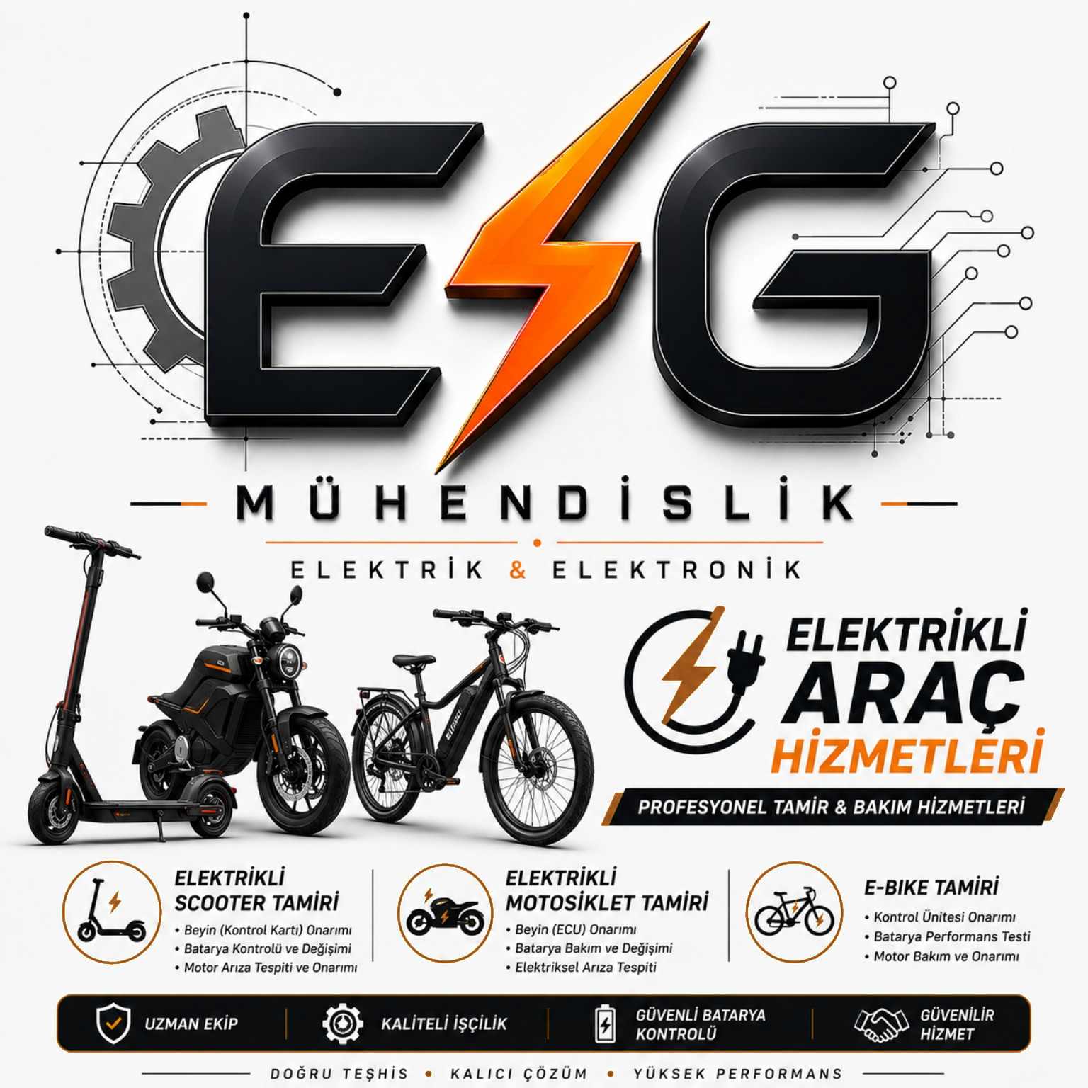 Aksaray elektrikli scooter, e-bike ve elektrikli motosiklet tamiri
